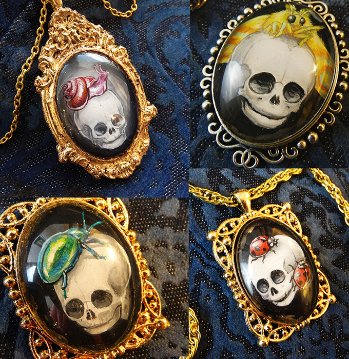 Baby skulls hand painted miniatures by Drakula Approved